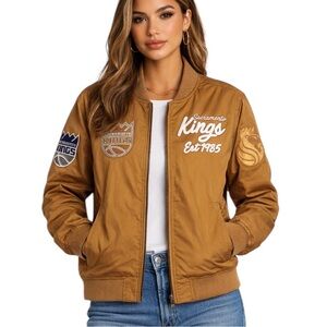 NWT Pro Standard Women’s Sacramento Kings Paint The City Jacket Brown Size M